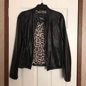 Black leather jacket